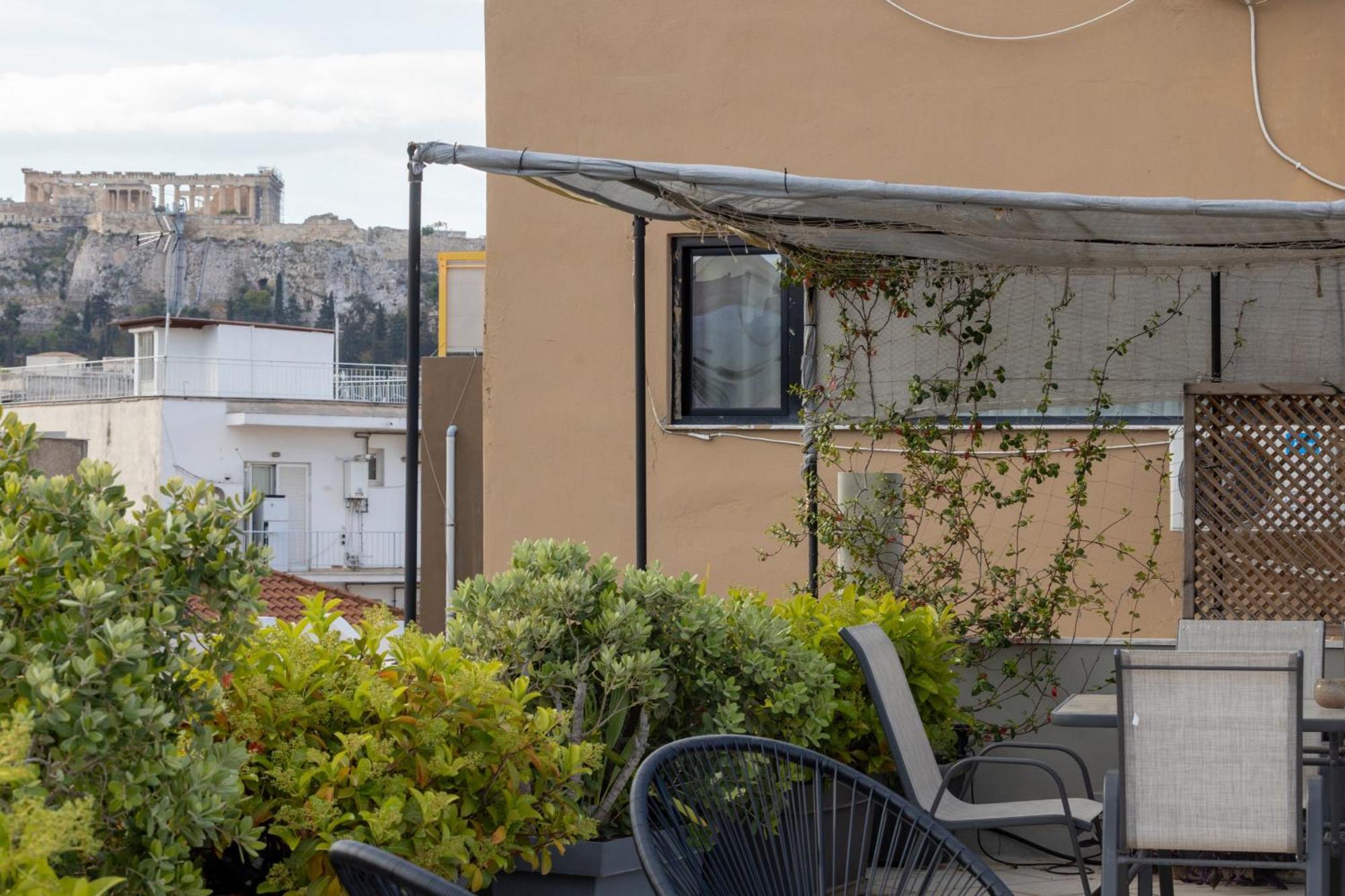 85 Sqm In The Heart Of Athens Shared Rooftop Deck Kültér fotó